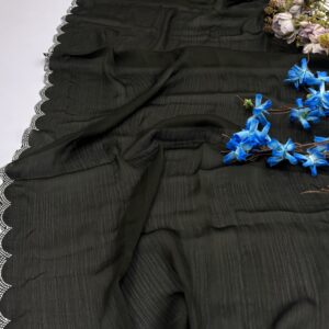 cotton fabric with 4 side stone and cut work