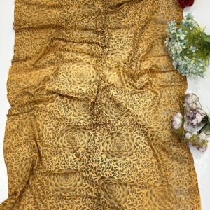 big size Reyon cotton fabric with border heavy stone work