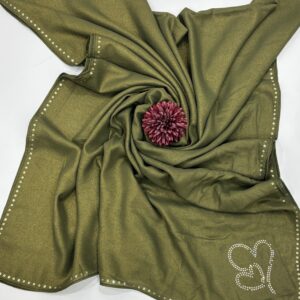 chiffon shimmer 4 side sequence and pallu stone work hijabs