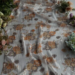 chiffon border stone and cut work