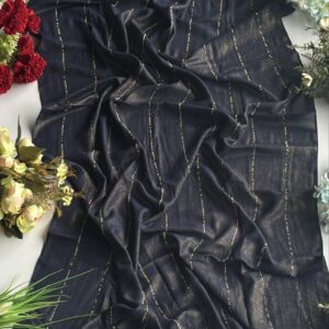 chiffon shimmer with all over stone work