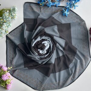 chiffon border stone work