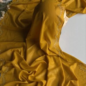 chiffon 4 side dmc stone work