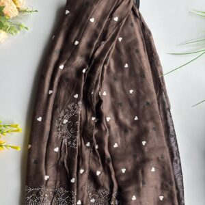 cotton dupatta stone work