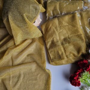 only golden big size metallic dupatta with teassuls