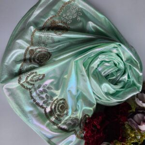 Mint Shine Crystal-Stone Party Hijab