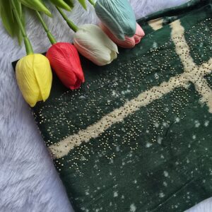 Big size Reyon cotton fabric with border stone work dupatta