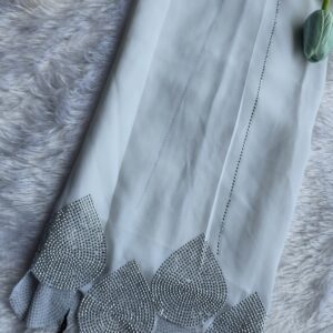 chiffon all over stone and pallu heavy matching stone work hijabs