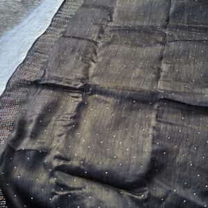 munna satin shimmer fabric with all over stone work