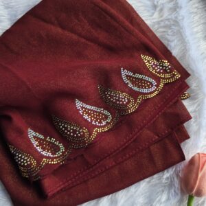 New chiffon border heavy dmc stone