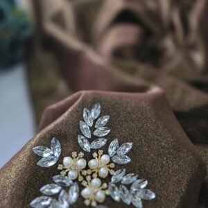 New chiffon shimmer pallu luxury handwork hijabs